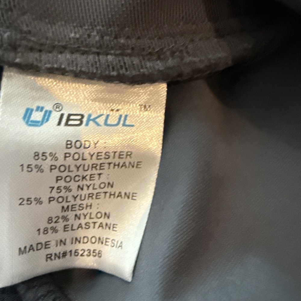 IBKUL 4 Way Stretch Pull on Ankle Pant Gray Size 6 Sun Protection Office Or Camp - Picture 6 of 11